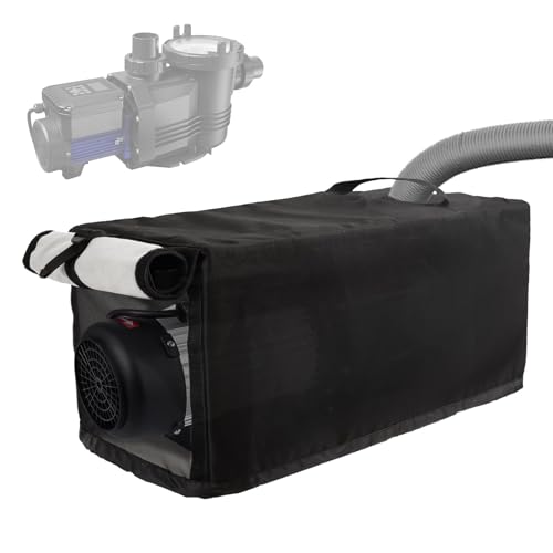 Pool Wärmepumpe Abdeckung, 600D schwere Pool Heizung Abdeckung mit Rolltor, 24''x11''x11'' wasserdicht Pool Pumpe Motor Gehäuse Abdeckung, Pool Wärmepumpe Abdeckung für Außenpumpe Einheit Schutz von CFHOOAY
