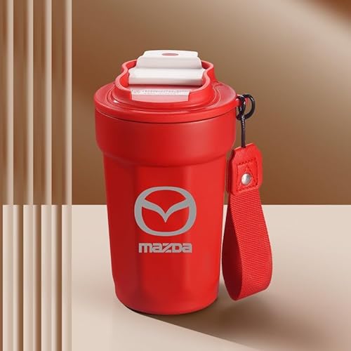 CFIZZ Auto-Thermosbecher, für Mazda MX-5 Kaffeebecher Edelstahl Travel Mug, Doppelwandig Isoliert, Auto Kaffeebecher,A von CFIZZ