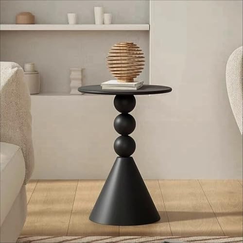 CFLNHMSY 40 * 60cm Kleiner Couchtisch für den Hausgebrauch, einzigartige Form Wohnzimmer Beistelltisch, unregelmäßiges Design, stark belastbar(Black) von CFLNHMSY