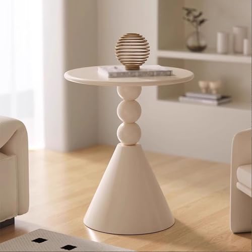 CFLNHMSY 40 * 60cm Kleiner Couchtisch für den Hausgebrauch, einzigartige Form Wohnzimmer Beistelltisch, unregelmäßiges Design, stark belastbar(White) von CFLNHMSY