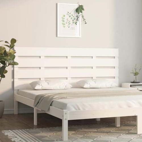 CFODOJ Betten & Zubehör, Kopfteile & Fußteile-home-Kopfteil Weiß 120x3x80 cm Massivholz Kiefer CFODOJ Betten & Zubehör, Kopfteile & Fußteile-home-Kopfteil Weiß 120x3x80 cm Massivholz Kiefer von CFODOJ