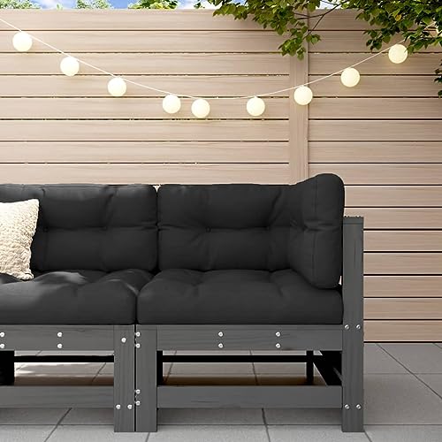 CFODOJ Haus & Garten, Möbel-Ecksofa mit Kissen, Grau, Massivholz, Kiefer CFODOJ Haus & Garten, Möbel-Ecksofa mit Kissen, Grau, Massivholz, Kiefer von CFODOJ