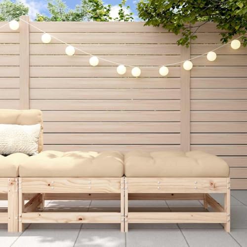 CFODOJ Haus und Garten, Möbel-Garten-Fußhocker mit Kissen, 2 Stück, Massivholz, Kiefer CFODOJ Haus und Garten, Möbel-Garten-Fußhocker mit Kissen, 2 Stück, Massivholz, Kiefer von CFODOJ