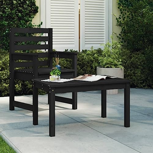 CFODOJ Haus & Garten, Möbel-Gartentisch, schwarz, 82,5 x 50,5 x 45 cm, Massivholz Kiefer CFODOJ Haus & Garten, Möbel-Gartentisch, schwarz, 82,5 x 50,5 x 45 cm, Massivholz Kiefer von CFODOJ