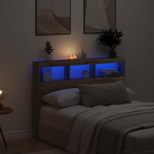 CFODOJ Haus & Garten, Möbel-Kopfteil Schrank mit LED, Artisan Eiche, 140 x 17 x 102 cm CFODOJ Haus & Garten, Möbel-Kopfteil Schrank mit LED, Artisan Eiche, 140 x 17 x 102 cm von CFODOJ