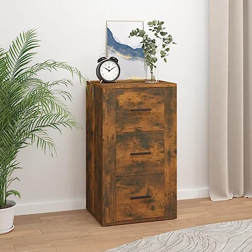 CFODOJ Haus & Garten, Möbel-Sideboard Räuchereiche, 40 x 33 x 70 cm, Holzwerkstoff von CFODOJ