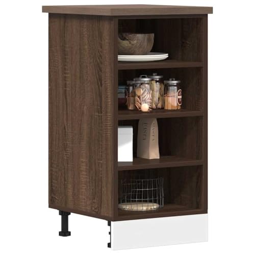 CFODOJ Haus & Garten, Möbel-Unterschrank Riga Braun Eiche, 40 x 44,5 x 81,5 cm, Holzwerkstoff von CFODOJ
