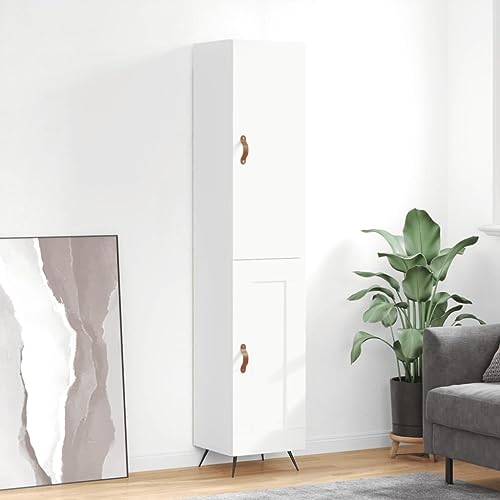 CFODOJ Haus & Garten Möbel-Highboard Hochglanz Weiß 34,5x34x180 cm Holzwerkstoff CFODOJ Haus & Garten Möbel-Highboard Hochglanz Weiß 34,5x34x180 cm Holzwerkstoff von CFODOJ