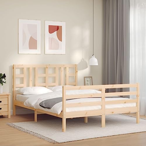 CFODOJ Haus & Garten Möbelbett Bettgestell ohne Matratze 140x200 cm Massivholz von CFODOJ