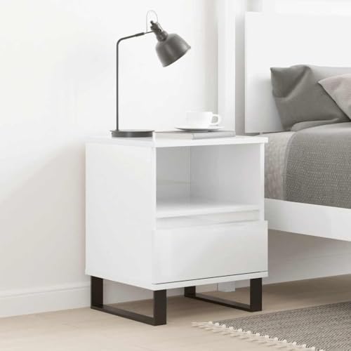 CFODOJ Home & Garden,Furniture-Bedside Cabinet High Gloss White 40x35x50cm Engineered Wood CFODOJ Home & Garden,Furniture-Bedside Cabinet High Gloss White 40x35x50cm Engineered Wood von CFODOJ