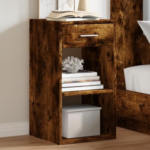 CFODOJ Home & Garden,Furniture-Bedside Cabinet Smoked Oak 35x34x65cm Engineered Wood von CFODOJ