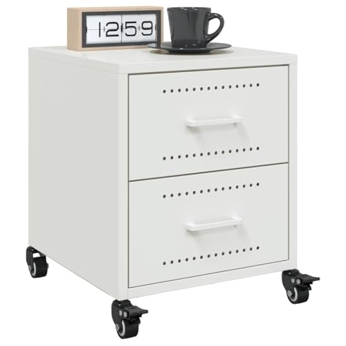 CFODOJ Home & Garden,Furniture-Bedside Cabinets 2 pcs White 36x39x43.5 cm Steel CFODOJ Home & Garden,Furniture-Bedside Cabinets 2 pcs White 36x39x43.5 cm Steel von CFODOJ