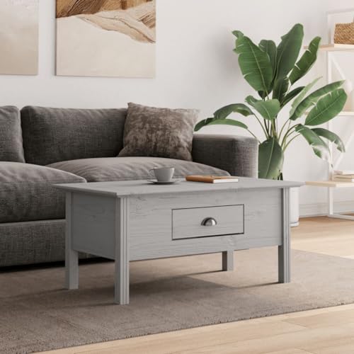 CFODOJ Home & Garden,Furniture-Coffee Table BODO Grey 100x55x45cm Massivholz Kiefer von CFODOJ