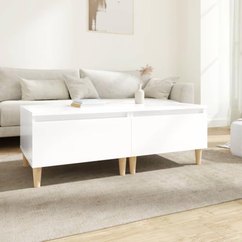 CFODOJ Home & Garden Möbel-Beistelltische, 2 Stück, Hochglanz, Weiß, 50 x 46 x 35 cm, Holzwerkstoff von CFODOJ