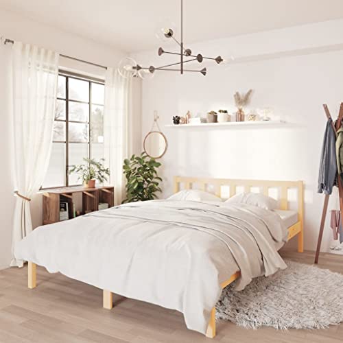 CFODOJ Home & Garden Möbel-Bettgestell ohne Matratze Massivholz Kiefer King Size von CFODOJ