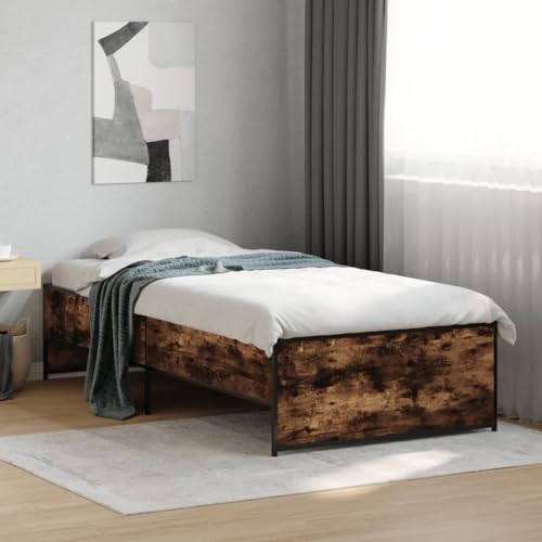CFODOJ Home & Garden Möbel-Bettgestell ohne Matratze Räuchereiche 90x200 cm von CFODOJ