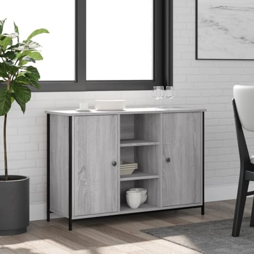 CFODOJ Home & Garden Möbel-Sideboard grau Sonoma 100x35x70cm Holzwerkstoff von CFODOJ