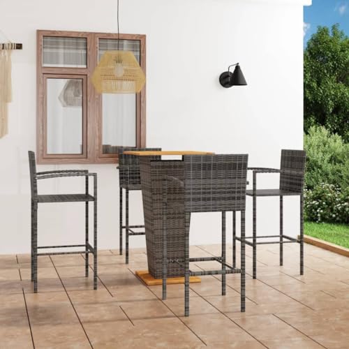 CFODOJ Outdoor Möbel-Sets-home-5-teiliges Gartenbar-Set grau von CFODOJ