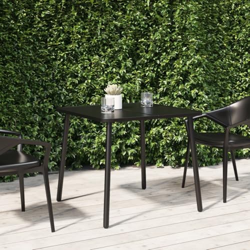 CFODOJ Outdoor Tisch Gartentisch Anthrazit 80x80x71cm Stahl von CFODOJ
