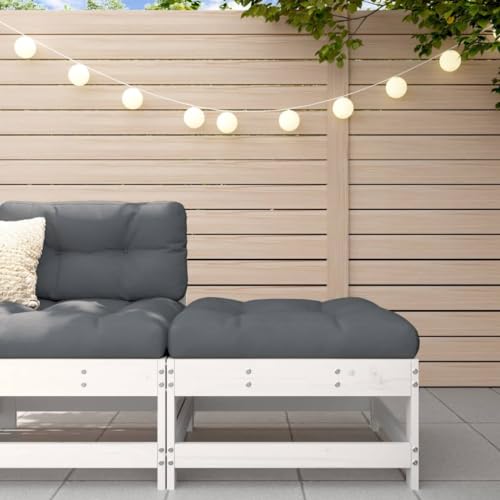 CFODOJ Sitzen im Freien,Im Freien Sektional Sofa Einheiten-Home-Garten Fußhocker mit Kissen Weiß Massivholz Kiefer CFODOJ Sitzen im Freien,Im Freien Sektional Sofa Einheiten-Home-Garten Fußhocker mit Kissen Weiß Massivholz Kiefer von CFODOJ
