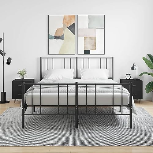 CFODOJ Tische, Nachttische, Nachttische, Zuhause, 2 Stück, schwarz, 40 x 35 x 47,5 cm, Holzwerkstoff CFODOJ Tische, Nachttische, Nachttische, Zuhause, 2 Stück, schwarz, 40 x 35 x 47,5 cm, Holzwerkstoff von CFODOJ