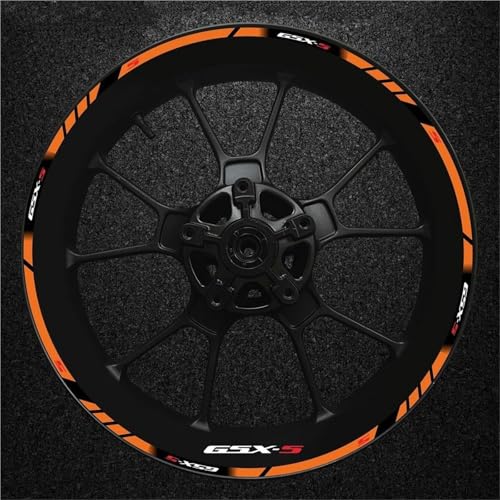 CFSJRXZ Dekorative Aufkleber Motorrad-Felgenaufkleber Für Suzuki GSX-S1000 GSXS GSX S 1000 Reflektierende Felgenaufkleber Komplettset(Farbe 18) von CFSJRXZ