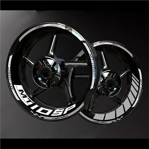 CFSJRXZ Dekorative Aufkleber Motorrad-Felgenrandaufkleber Für Yamaha MT10 SP MT 10 MT-10 SP Reflektorstreifen Komplettset(Farbe 7) von CFSJRXZ