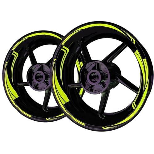 CFSJRXZ Dekorative Aufkleber Reflektierender Motorrad-Radnabenaufkleber Für Suzuki GSXR600 GSXS600 GSX-R GSX-S 600 17 Zoll Radnabenaufkleber Komplettset(Farbe 1) von CFSJRXZ