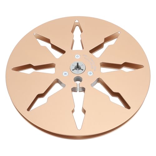CFTGIW /4 7 Zoll Leere Klebebandrolle 8 Löcher Aluminiumlegierung Offener Rollenklebeband Leere Rolle für die Rolle für Studer für Stern (GOLD) von CFTGIW