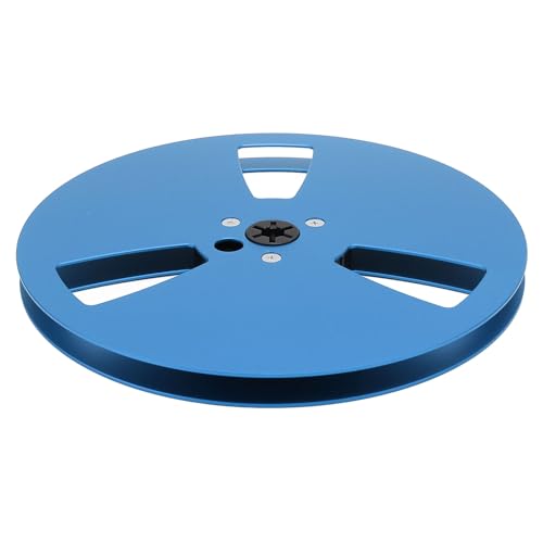CFTGIW /4 7 Zoll Leeres Bandrollen 3 Löcher Aluminiumlegierung Open Sound Aufnahmeband Leere Rolle für die von Blau -Rollen Geeignet Ist Rollenrollen PLA /4 7 Zoll Klebeband Umklebeband Leer (BLUE) von CFTGIW