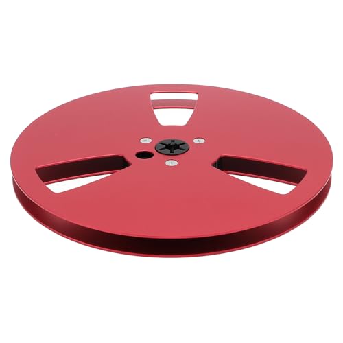 CFTGIW /4 7 Zoll Leeres Bandrollen 3 Löcher Aluminiumlegierung Open Sound Aufnahmeband Leere Rolle für die von Blau -Rollen Geeignet Ist Rollenrollen PLA /4 7 Zoll Klebeband Umklebeband Leer (Rot) von CFTGIW