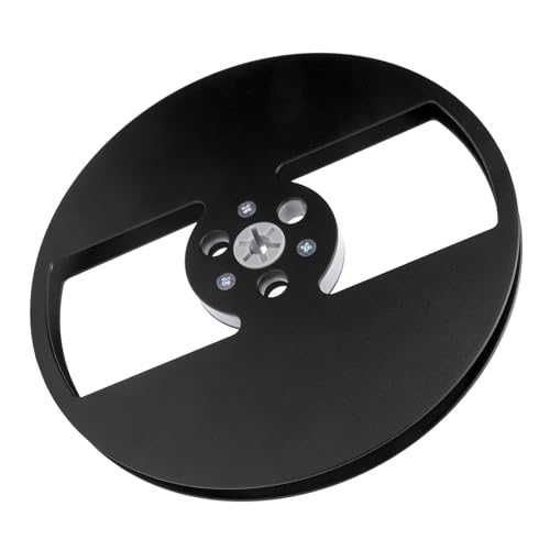 CFTGIW /4 Zoll 7 Zoll Leeres Bandrollen Aluminiumlegierung Open Rollen Take -up -Rollen mit 2 Löchern für die Klebeband Player Gold Leer Das Rollenband Ist Leeres Klebeband Rollenreel (BLACK) von CFTGIW