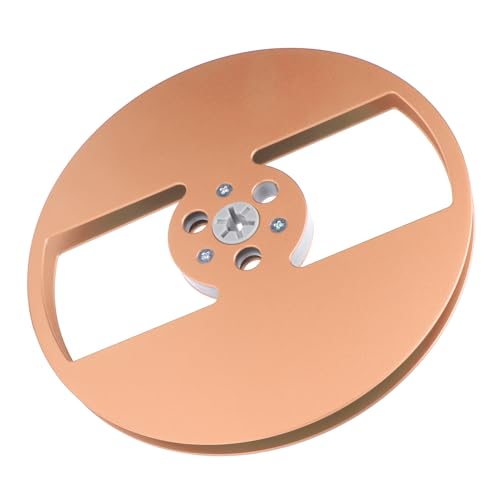 CFTGIW /4 Zoll 7 Zoll Leeres Bandrollen Aluminiumlegierung Open Rollen Take -up -Rollen mit 2 Löchern für die Klebeband Player Gold Leer Das Rollenband Ist Leeres Klebeband Rollenreel (GOLD) von CFTGIW