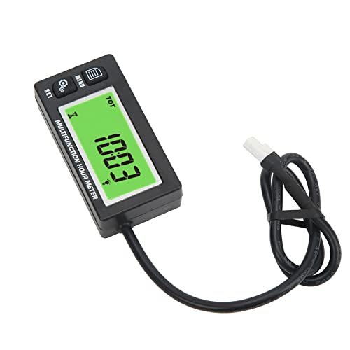 CFTGIW 0? 25000 U/Min Digitales Tachometer 0? 999999h Stunde Meter LCD -Display IP65 für Motorrad Digitale Stunde Metermotorcycle Meterlawn Mower Digital Tachometerdigital von CFTGIW