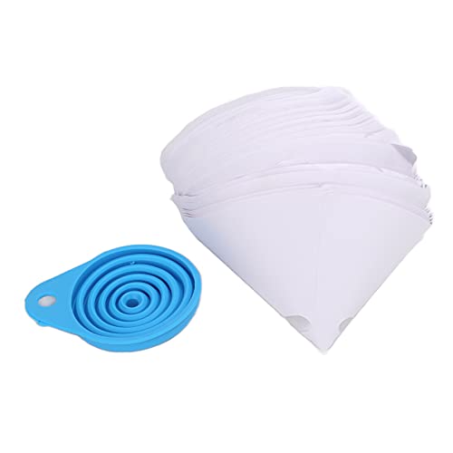 CFTGIW 101pcs Set 150um Farbe Silikon Trichter Falten Sie Faltbares Weiches Nylon -Mesh -Farbstreifspaint Filterpaint FunnelResin Siebersresin Funnelnylon Mesh von CFTGIW