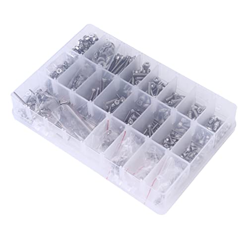 CFTGIW 1080pcs/Set M2 M3 M4 Schraubmutter -Dichtung Kit Edelstahl Sechserhebung Förderer Sortiment für Autos Lastwagen Schiffe Maschinerie M2 M3 M4 Schraubmutter Dichtung Kithex Sockel Schraube CFTGIW 1080pcs/Set M2 M3 M4 Schraubmutter -Dichtung Kit Edelstahl Sechserhebung Förderer Sortiment für Autos Lastwagen Schiffe Maschinerie M2 M3 M4 Schraubmutter Dichtung Kithex Sockel Schraube von CFTGIW