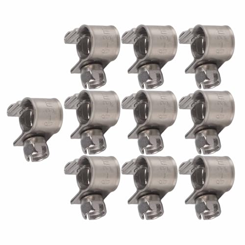 CFTGIW 10pcs Edelstahl-Kraftstoffleitungsrohrschlauchklemmclip 6mm-20mm Optionale Größe Service Li Schlauch Clamphose Clipshose Fadenerpipe Cliptube Clamp/Holder (6-8mm) von CFTGIW