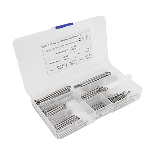 CFTGIW 120pcs Cotter Pin -Sortiment Edelstahl -Clips 6 Spezifikationen Auto Hardware Premium Qu Cotter Pincotter Clipsplit Pincotter Pin Kitcotter Haarstiftstahl CFTGIW 120pcs Cotter Pin -Sortiment Edelstahl -Clips 6 Spezifikationen Auto Hardware Premium Qu Cotter Pincotter Clipsplit Pincotter Pin Kitcotter Haarstiftstahl von CFTGIW