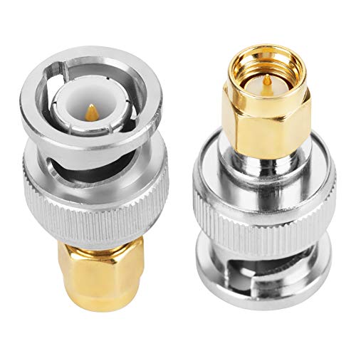 CFTGIW 2 PCS BNC Männlich zu SMA -Konnektor -Adapter Testkonvertierern für Männliche Typen von CFTGIW