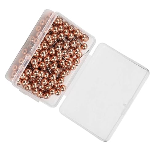 CFTGIW 200pcs Runde Kunststoff -Pushpin -Thumbtack Pins Dekoratives DIY Werkzeug Der Provid PushpinthumbtackDrawing Pinmap Pinpinmap Tack (Roségold) von CFTGIW