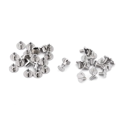 CFTGIW 20pcs/Set Messinggewinde Flache Nägelnetznieten Schrauben Lederhandwerk Reparaturversorgungen Es für H -Nieten Flache Nieten Messingnieten Nietschrauben Schrauben (6.5MM) von CFTGIW