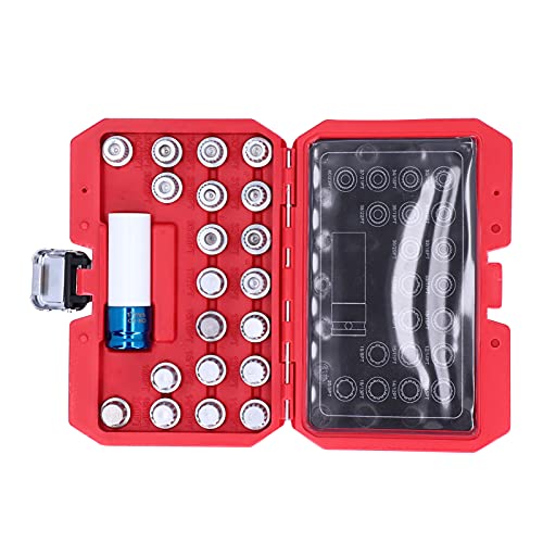 CFTGIW 21pcs Wheel Lock Lug Nuts Schraubentfernerentfernung Werkzeugsatz Ersatz füR E12 E21 E23 E24 E38 E81 Betrieb. R Radhalmmuttern Removerlug -Muttern Schraube Entfernungrad Wege Nuss -Socketlug CFTGIW 21pcs Wheel Lock Lug Nuts Schraubentfernerentfernung Werkzeugsatz Ersatz füR E12 E21 E23 E24 E38 E81 Betrieb. R Radhalmmuttern Removerlug -Muttern Schraube Entfernungrad Wege Nuss -Socketlug von CFTGIW