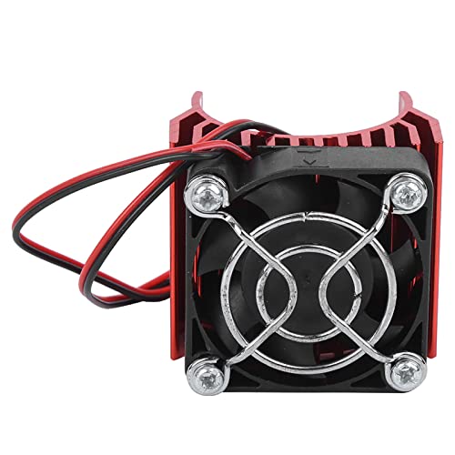 CFTGIW 36 -mm -Durchmesser Kühlkörper Kühler Wärmeflossen Für/10 RC Auto 540/3650/3660/3670 Motorsilver Kunststofflüfter mit Stahl und Mes Kühlkörper Kühlerheizfunkkühlkörper (Rot) von CFTGIW