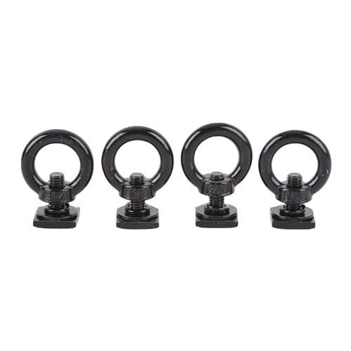CFTGIW 4 Pack T Mount Bindung Kit M8 Edelstahl Auge für Dachträger mit Nüssen und Heben von Auge für Kajak -Frachtgurte und Zubehör (BLACK) von CFTGIW