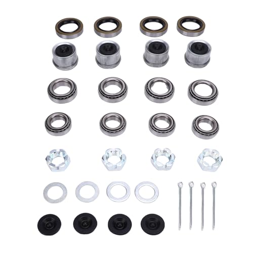 CFTGIW 4 Sätze 3500 Lb Bootsanhänger Achse Lager Kits L68149 Fettdichtungen Spindelmuttern 1,98 Zoll Staubbezüge Gummiplinder Cotter -Stifte Waschmaschinen für 84 Spindel von CFTGIW