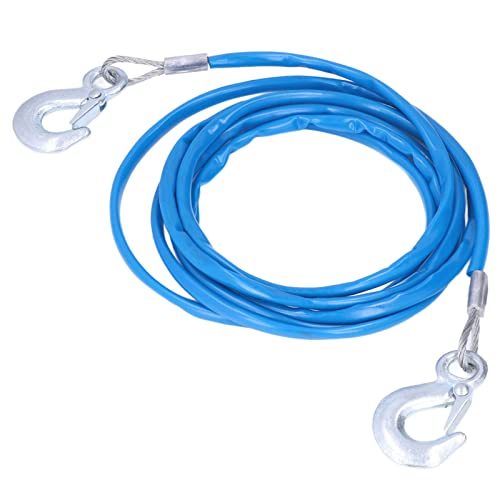 CFTGIW 4m/13.12ft Sicherheitsstahl Kabel 3 Tonnen Lastkabelschleppseilhaken für Autos SUVS -LKWs Stabil Pro Sicherheit Stahl Kabellandafety Stahl CableTrailer Schlepptauherkende Sicherheit von CFTGIW
