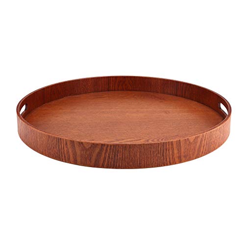 CFTGIW 50 cm Große Runde Servierschale Holzschalenküche Vorräte für das Heimrest von CFTGIW