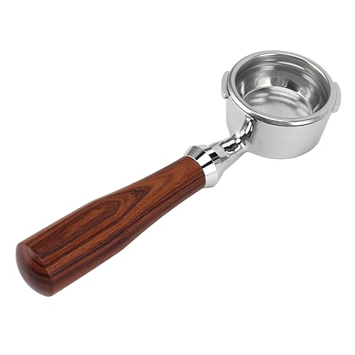 CFTGIW 58 Mm Bodenloser Portafilter Edelstahlohren Bottomless Portafilter für Kaffeemaschine E -Typ Rot (E klassisches Rosenholz) von CFTGIW