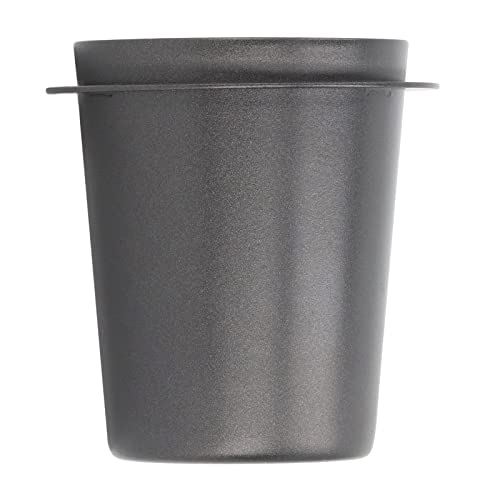 CFTGIW 58mm Kaffee Dosierung Tasse Edelstahl Kaffeemaschine Griff Dosierung Tasse Kaffeepulver Feeder (BLACK) von CFTGIW