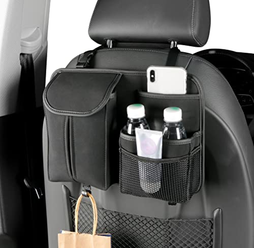 CFTGIW Backseat Car Mats Back Protector Suede Auto Back Car Travel Accessoires Backseat -Autokabelle -Organisation Travel Accessoires Methode Dahinter Ist für Bequeme 2 (Black) von CFTGIW